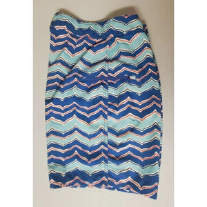 Vineyard Vines Mens Blue Green Wavy Board Shorts